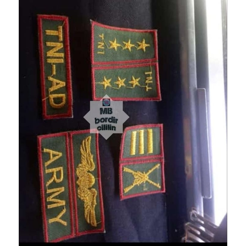 atribut anak tni ad army bordir atribut pocil