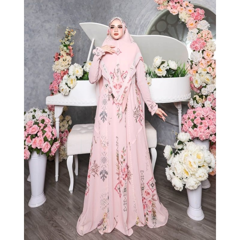 Gamis Syari Soraya Set Series By Avrilia Hijab Gamis Syari Premium