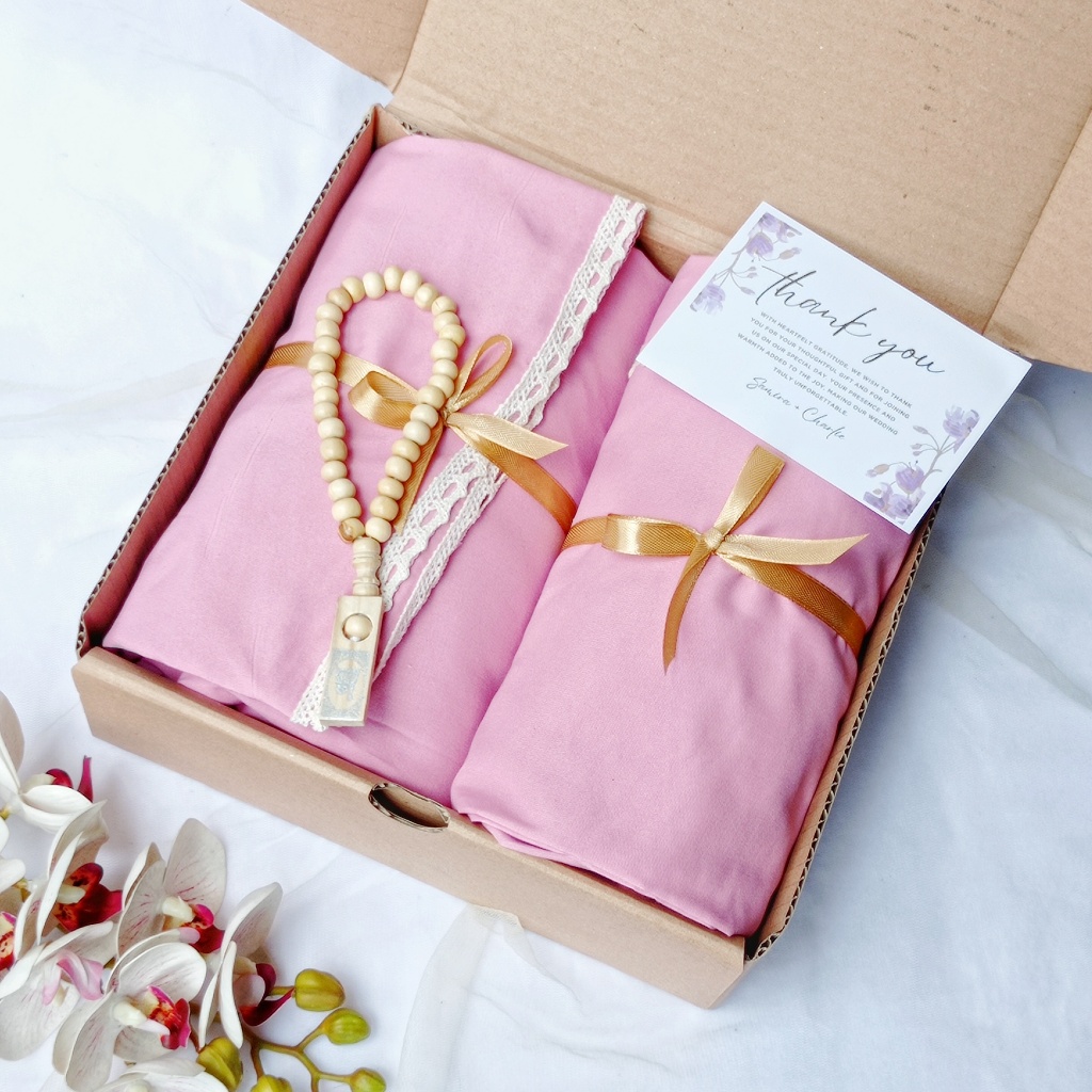 Hampers Mukena Dewasa Full set Sajadah + Mukena Katun