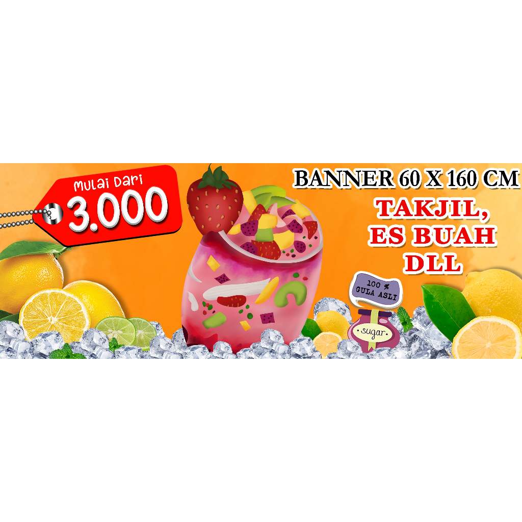 Banner Takjil Spanduk Es Buah Baner Buka Puasa