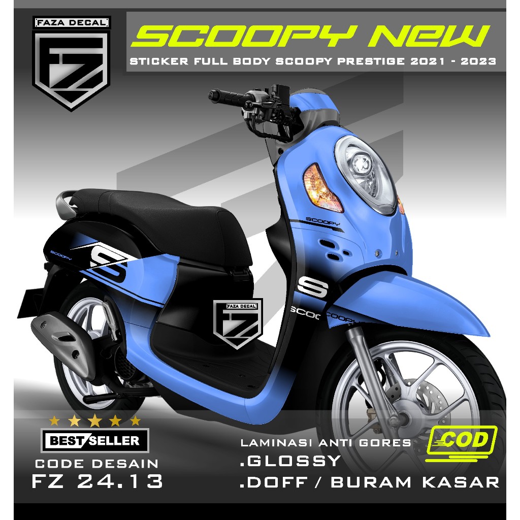 (COD) Decal stiker Scoopy new 2021 2022 2023 2024 Full Body grafis gradasi thailand terbaru - Sticke