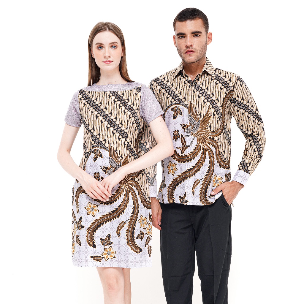 Rianty Batik Premium Couple Sarimbit Kemeja Dress Armando Armai