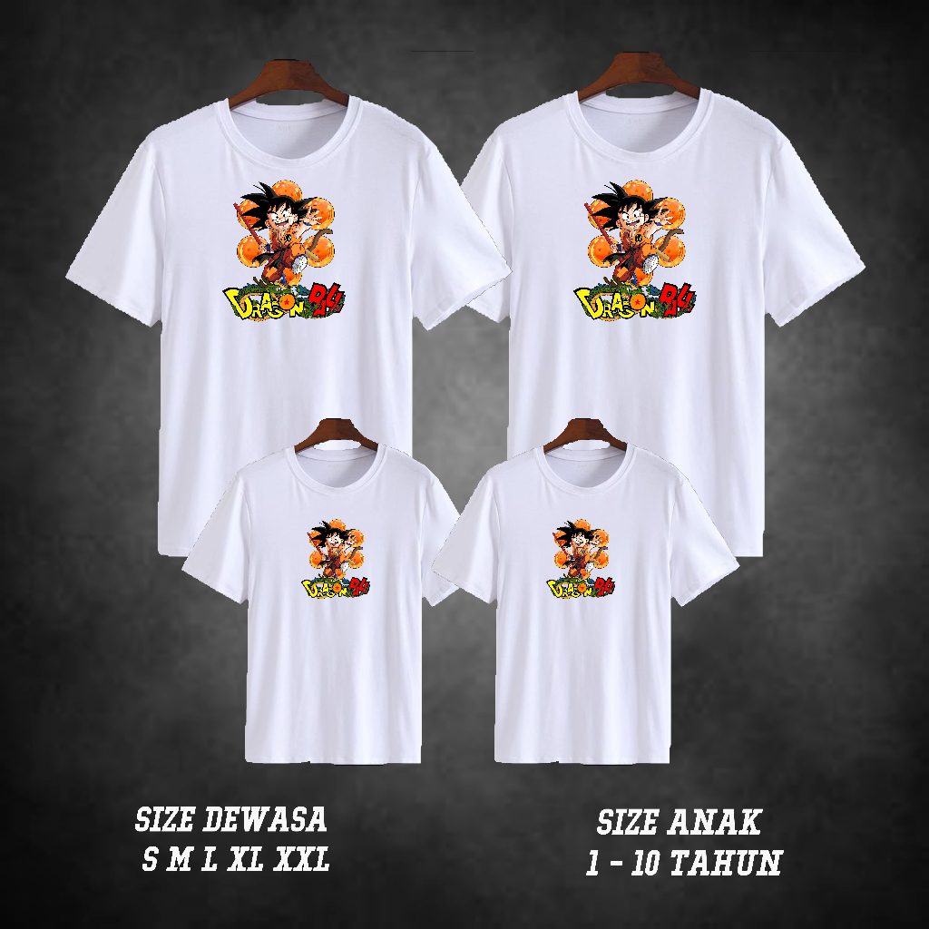 C03237 KAOS DRAGON BALL  / DRAGON BALL RED / KAOS DRAGON BAL FAMILY /  KAOS KELUARGA / COUPLE FAMILY