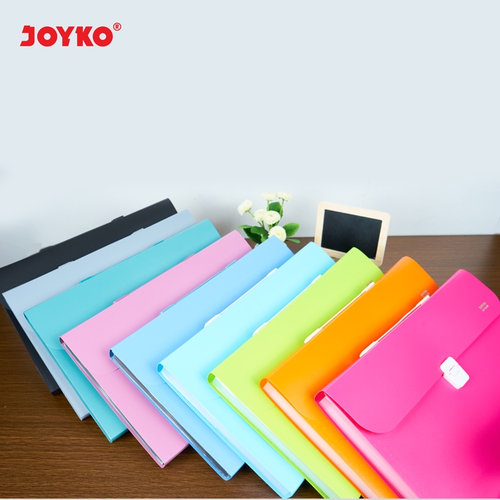 

(1 Pcs) Map Harmonika Expanding File Handle Tenteng JOYKO EF-2638 Plastik Button Dokumen Sertifikat