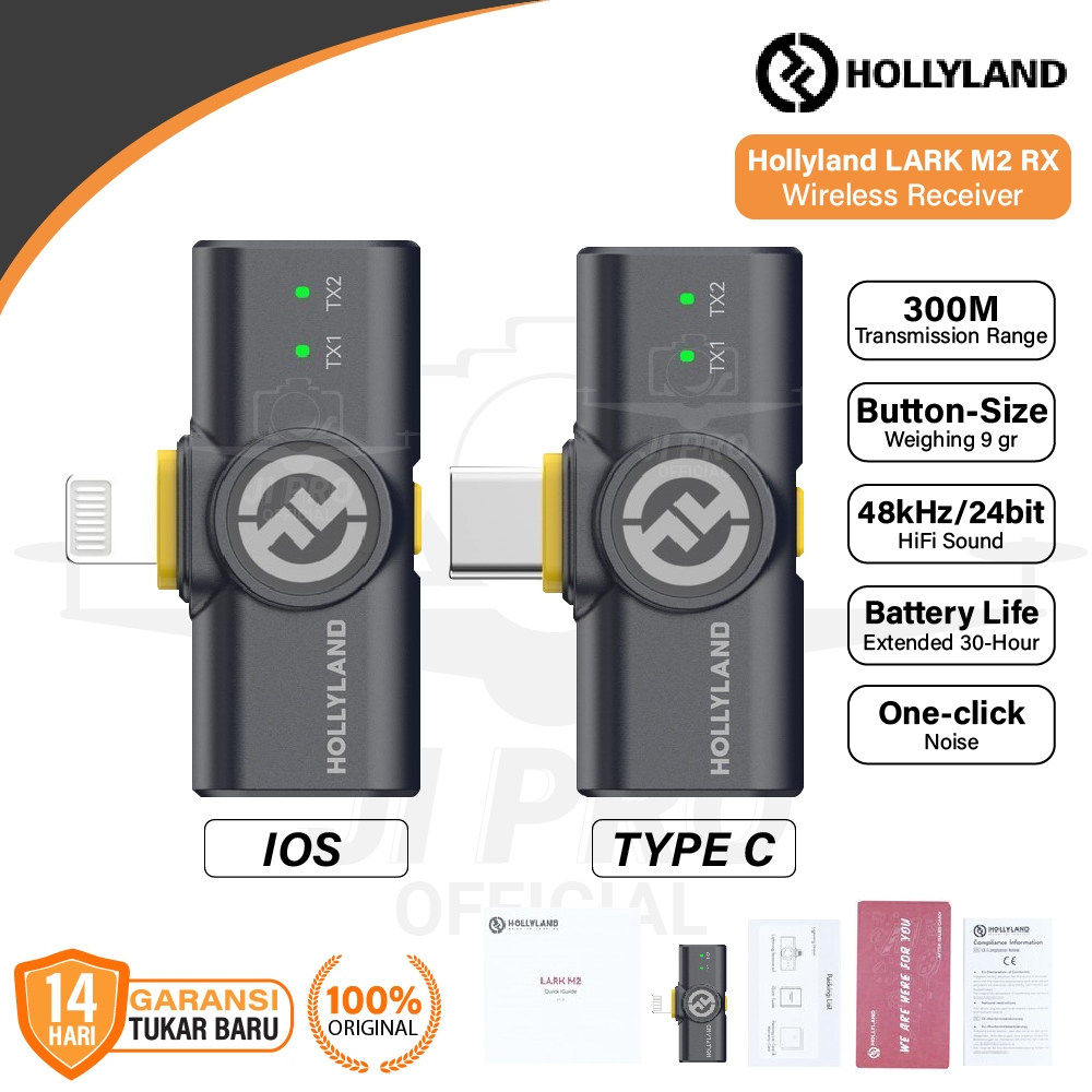 Hollyland LARK M2 RX Wireless Receiver Lightning / USB Type C Original