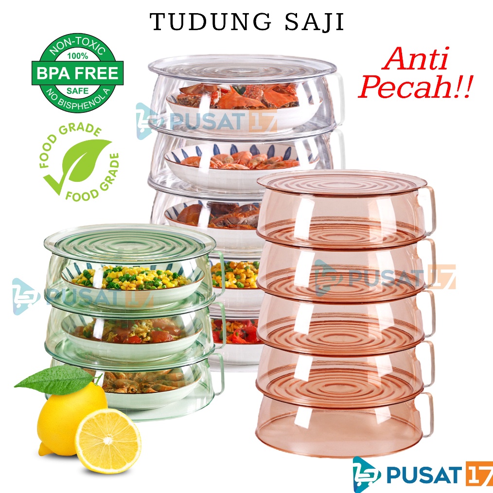 ART I5R PUSAT17 TUDUNG SAJI 3 SUSUN 4 SUSUN 5 SUSUN PREMIUM FOOD GRADE PLASTIK PET TRANSPARAN  TEMPA