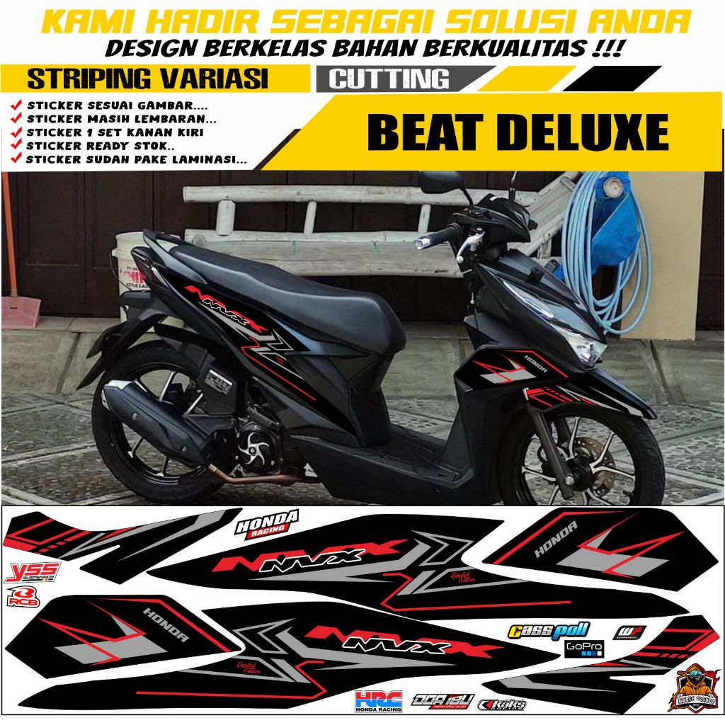 STRIPING VARIASI BEAT DELUXE NVX ,STICKER MOTOR BEAT