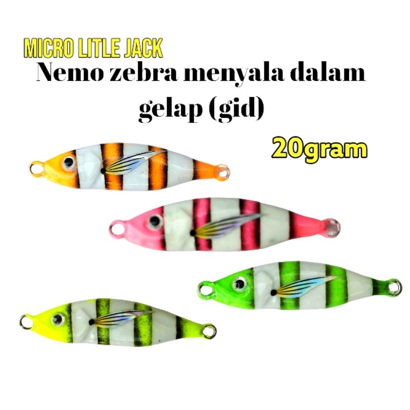 UMPAN JIG MENYALA 20G MICRO JIG LITLE JACK UMPAN KILER MICRO JIG KILER UMPAN CASTING UMPAN JIGGING U