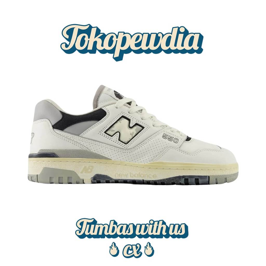 New Balance 550 Sea Salt Concrete Black (BB550VGB)