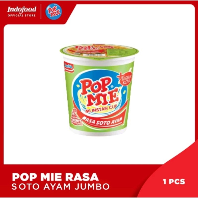 

Pop Mie Mi Instan Cup Rasa Baso 80gr - Mie Kuah Rasa Baso