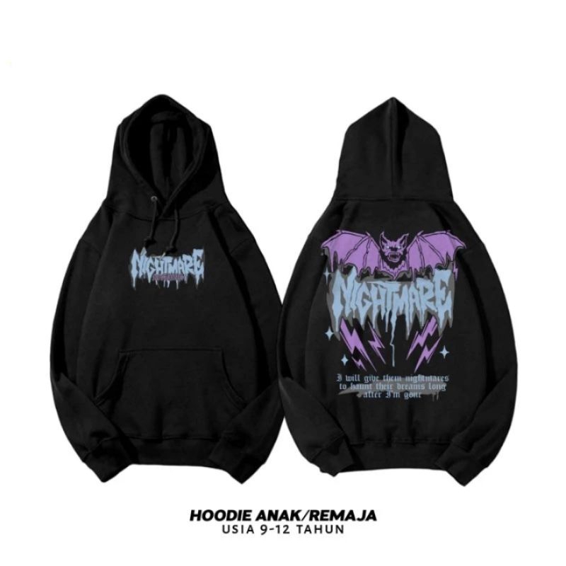 Hoodie anak 9-12 tahun sweater fashion anak nightmare stm terlaris