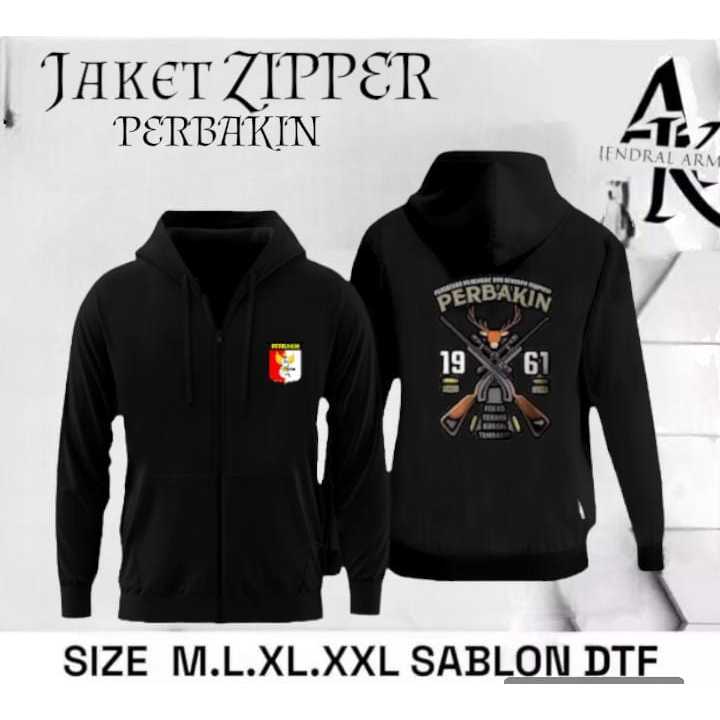 Jaket Perbakin New 2024 / jaket resleting Perbakin / Bahan flece premium