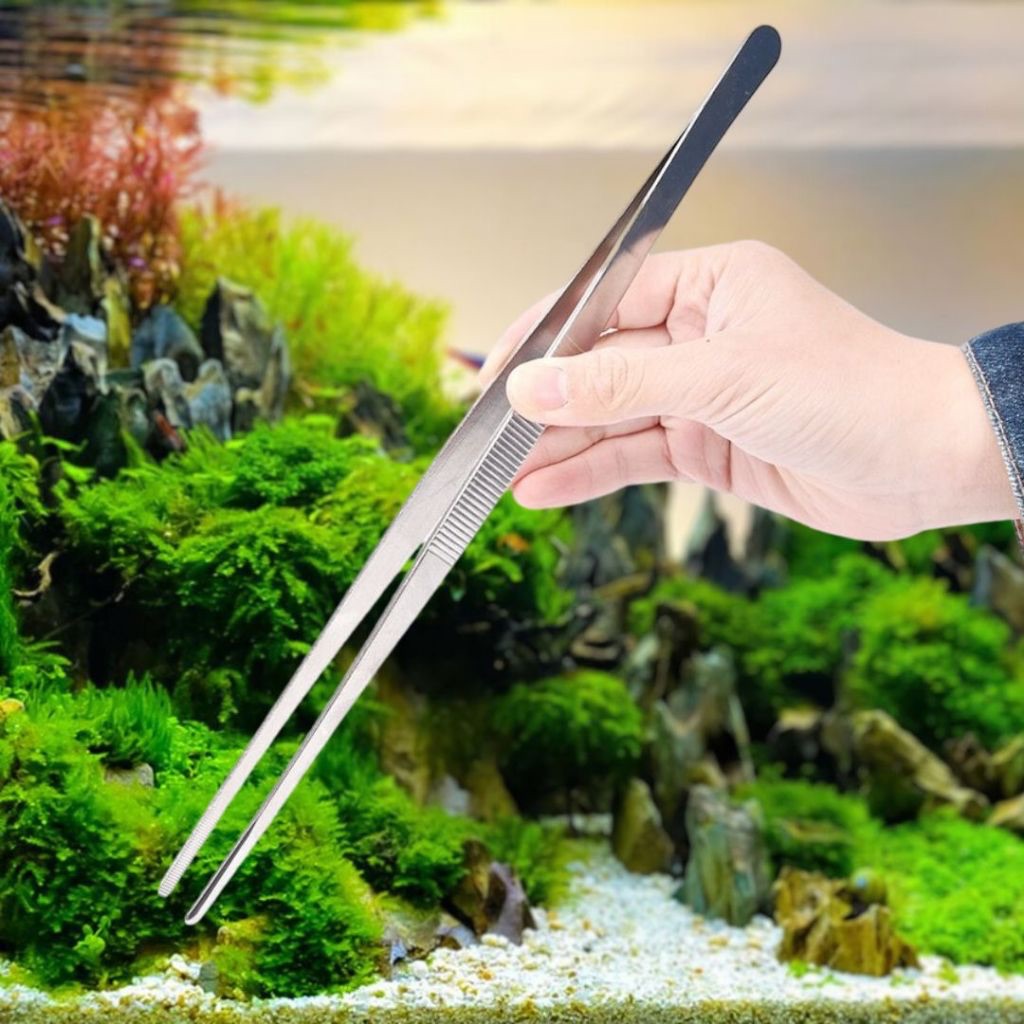 Pinset Jepit Stainless 25 cm - Pinset Aquascape - Pinset Lurus