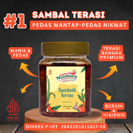 

Sambal Sambel Terasi Bangka Pedas Gurih Nikmat Rumahan Tanpa Pengawet 160 Gram
