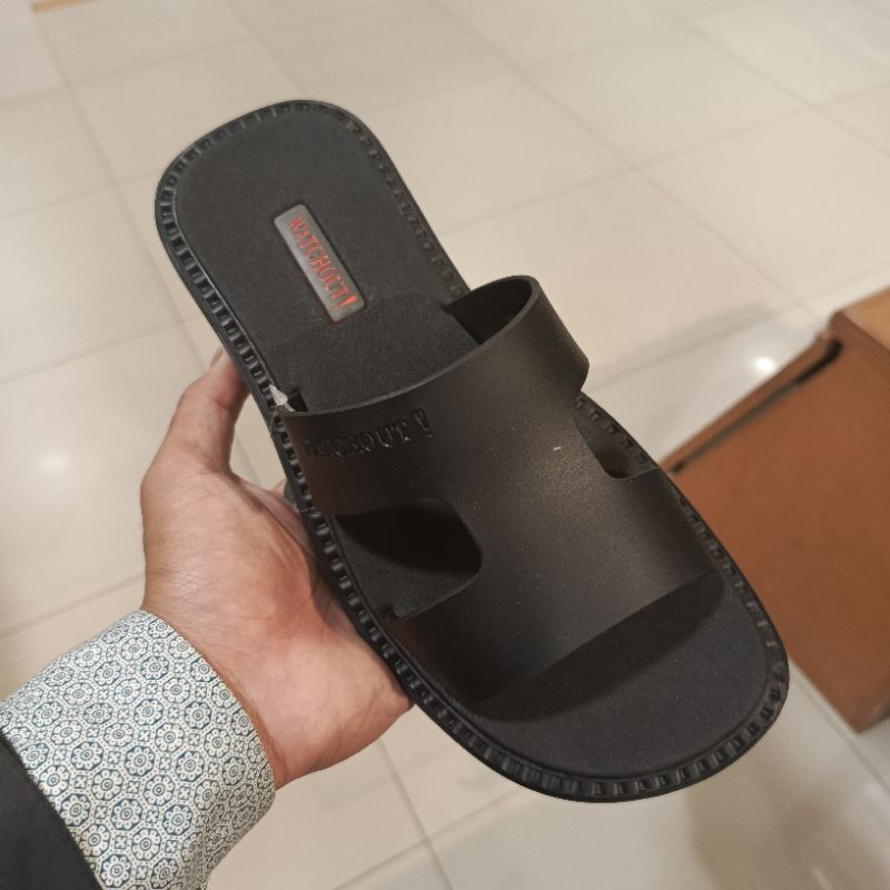 SANDAL FLAT PRIA FULL KARET ELASTIS PRODUK ORIGINAL BRAND WATCHOUT STOCK TERBATAS || SANDAL SLIDE KA
