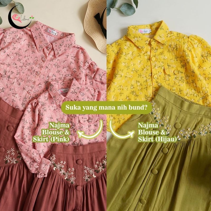 Set blouse dan rok vintage - Set Najma