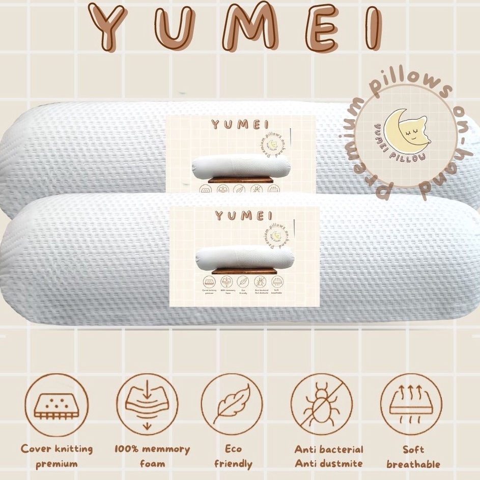 Bestseller Paket 2 Guling Tidur Hotel Premium Memory Foam Empuk Yumei 85x25 cm  Buy 1 Get 1