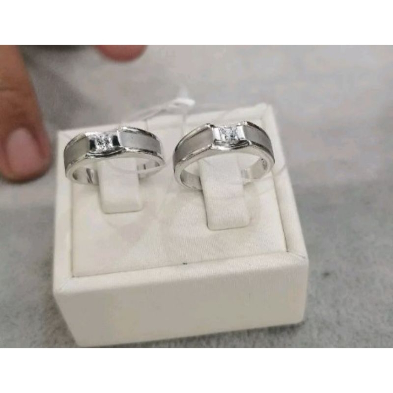 Cincin pria tunangan palladium cincin nikah islam palladium