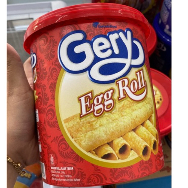 

Gery Wafer Egg Roll 210gr / Gery Biscuit Egg Roll Bucket 210gr