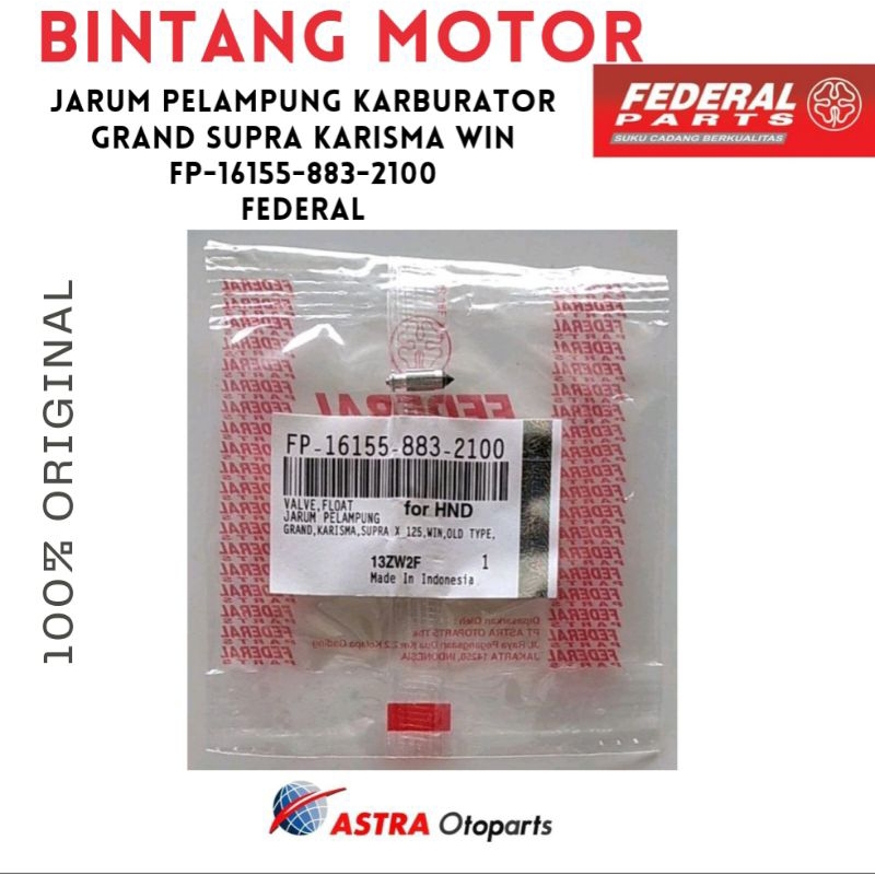 Jarum Pelampung Karburator Grand Supra Karisma Win Revo Federal