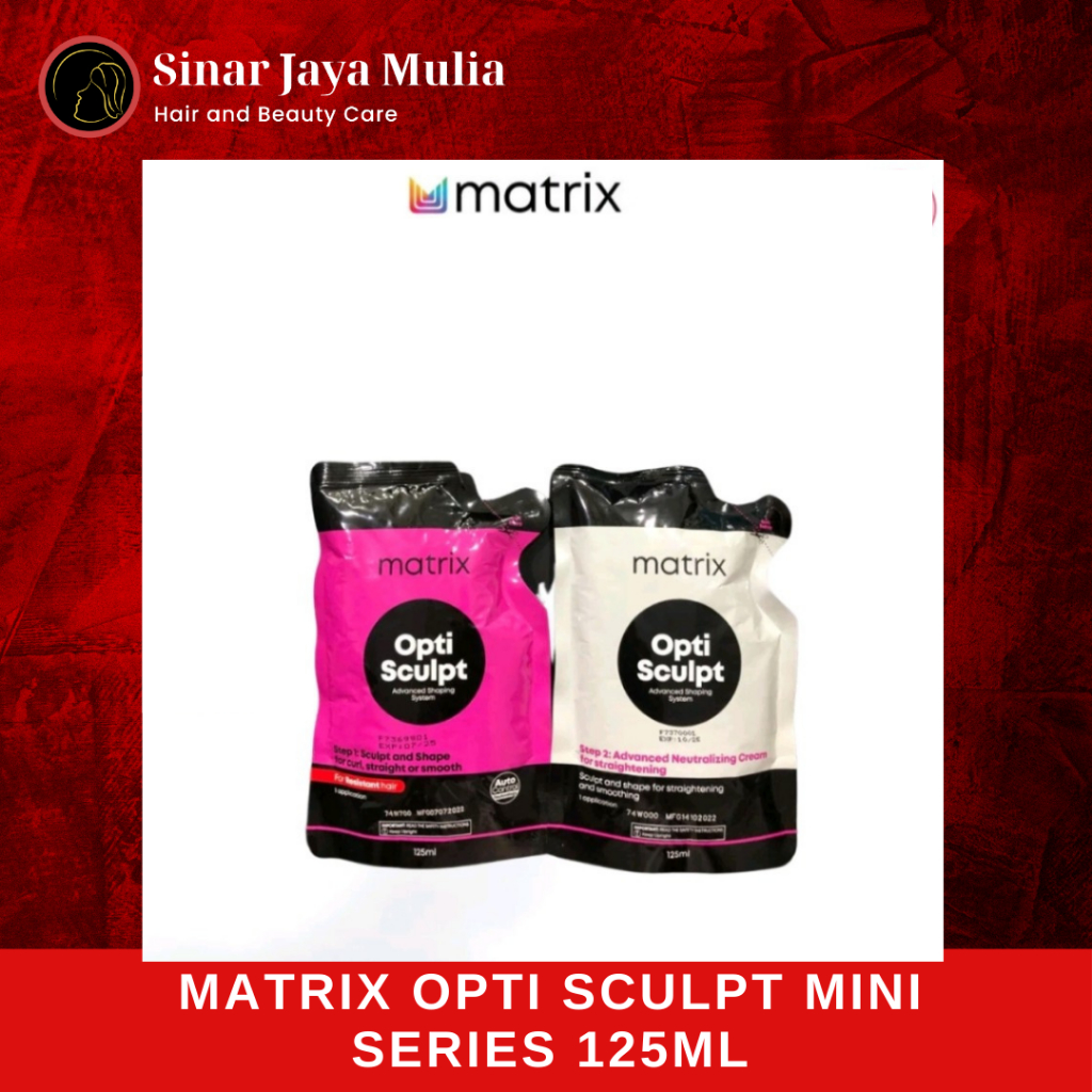 Matrix Opti Sculpt Mini Set 125mlx2 - Smoothing/Pelurusan Rambut KeratinPerming/Obat Keriting Rambut