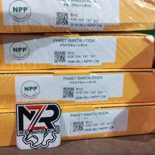 GEARSET RANTAI BLITZ 428-104//14-36T//GEAR SET RANTE KAWASAKI BLITZ JOY R KAZE R/ZONE KAZZE R EDGE Z