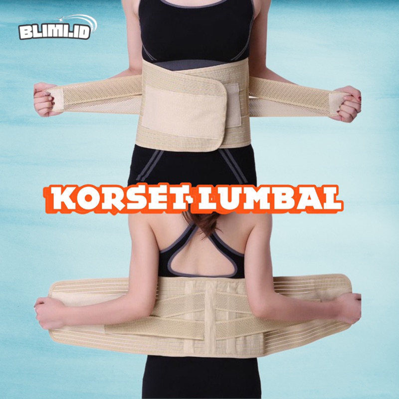 Korset sakit pinggang/ korset kesehatan pinggang plat baja/ lumbar penyangga tulang belakang / korse