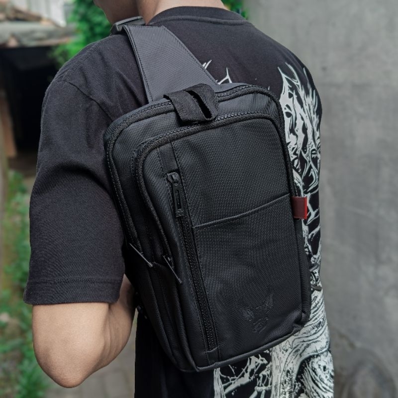 RANSEL MINI | Tas Selempang Pria Waterproof Original DM | Waist Bag Pria Premium | Tas Punggung Pria