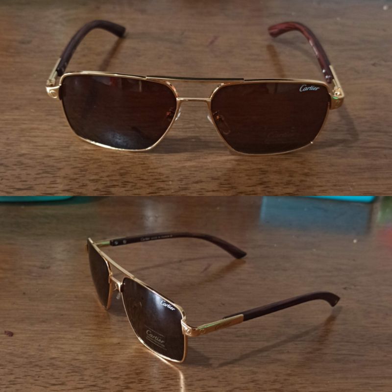 kacamata sunglasses cartier brown