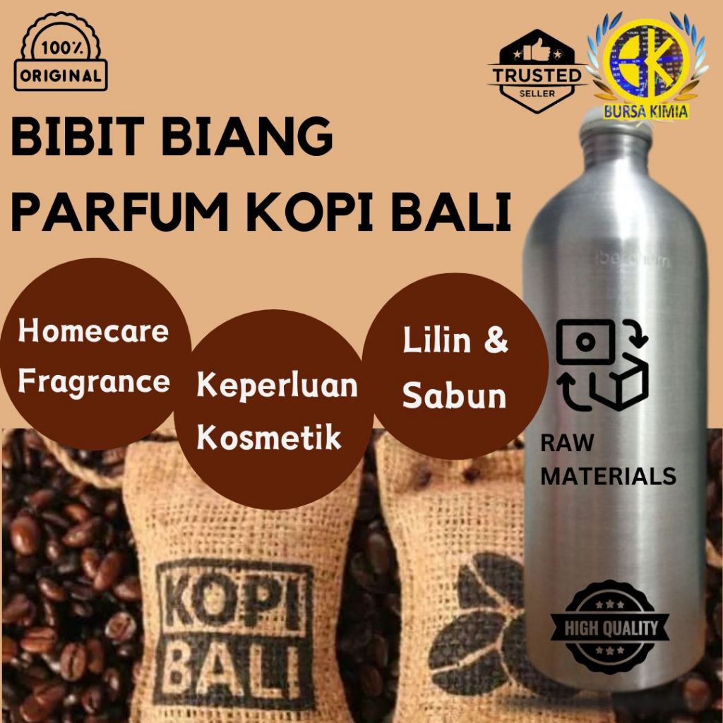 Fragrance Oil Kopi Bali 100ml / Biang Minyak Wangi Kopi Bali Lilin, Sabun, Homecare Fragrance TANPA 