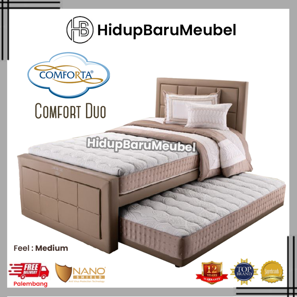 Springbed 3in1 Comforta COMFORT DUO / Kasur Matras Spring Bed Sorong Anak / Tempat Tidur Dorong Anak