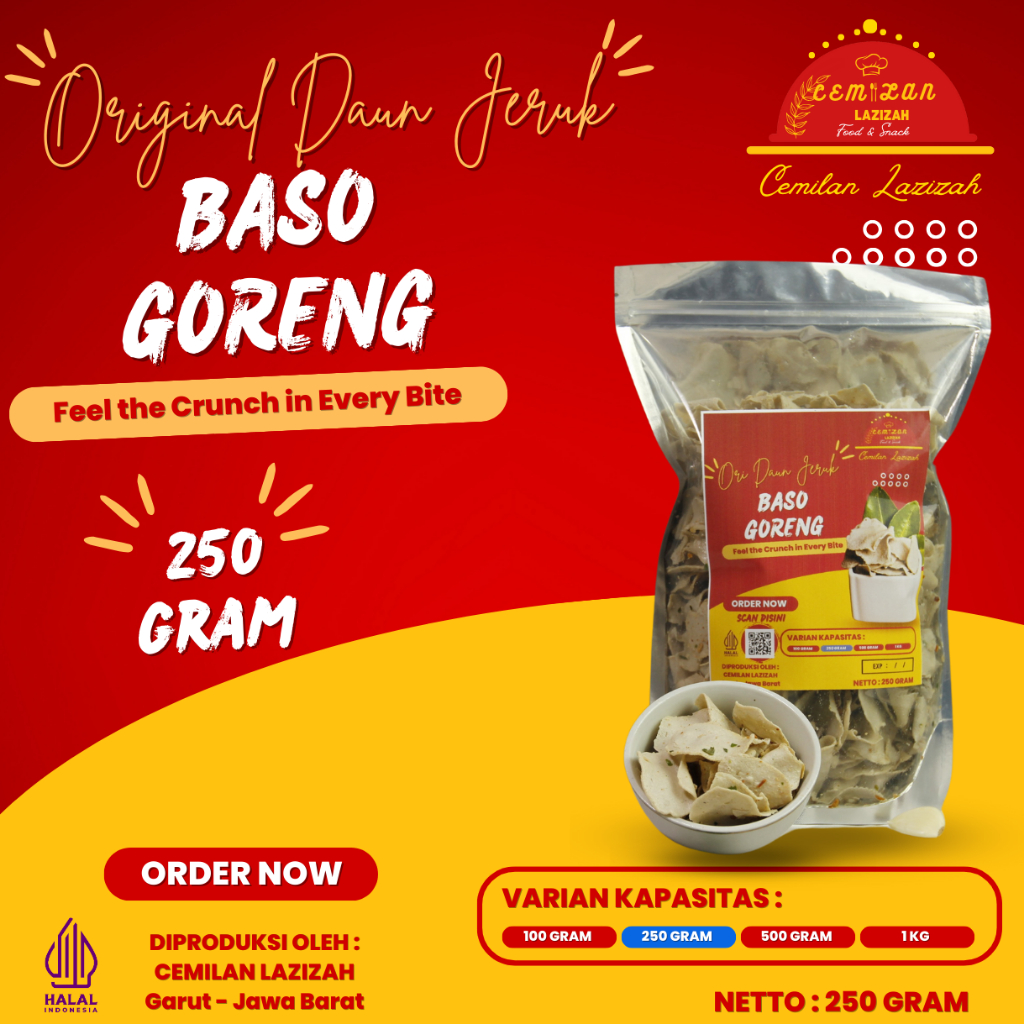 

Basreng Original Daun Jeruk 250 gr Cemilan Asin Gurih Tidak Pedas Kiloan Renyah Original Makanan Ringan Santai