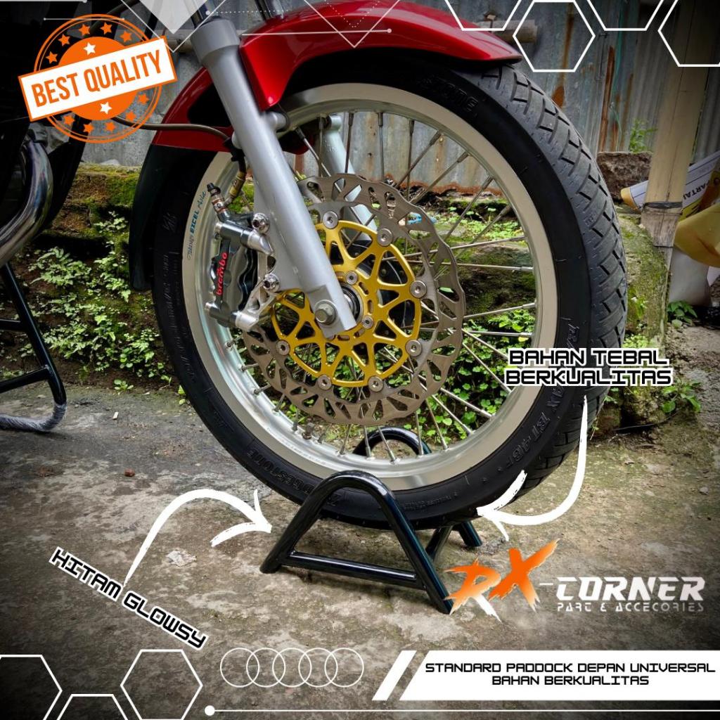 PEDOK PADDOCK RODA DEPAN MOTOR UNIVERSAL RX KING CB BEBEK MATIC SPORT BAHAN TERBAIK