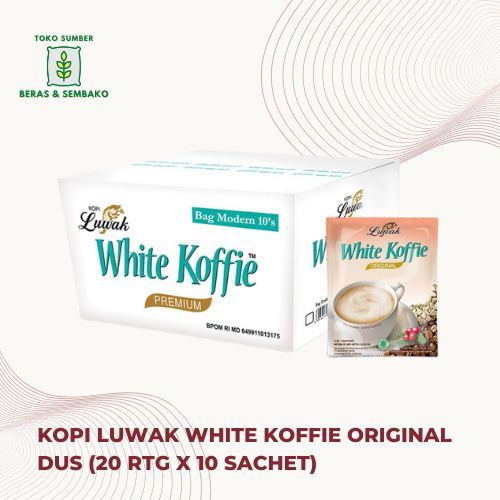 

Kopi LUWAK WHITE KOFFIE original DUS (20 RENTENG X 10 )