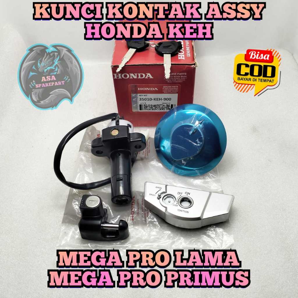 Kunci Kontak KEH Asli Original Honda Megapro Primus , Mega Pro Advance MP Lama Kunci Motor 1 Set Key