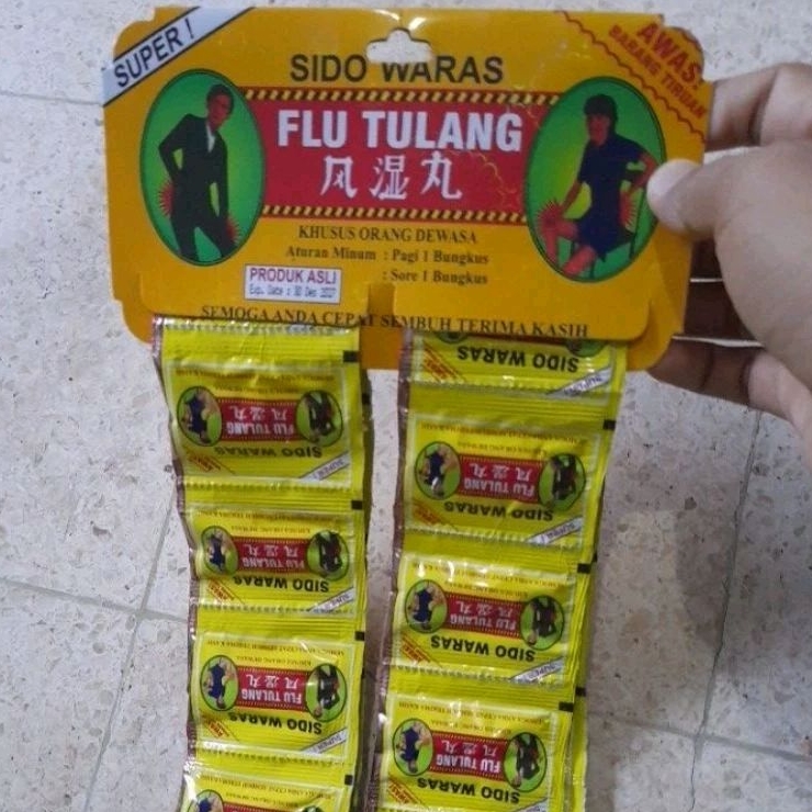 SIDO WARAS KAPSUL FLU TULANG SUPER AMPUH MUJARAB ORIGINAL HERBAL ASAM URAT PENGAPURAN REMATIK ENCOK 