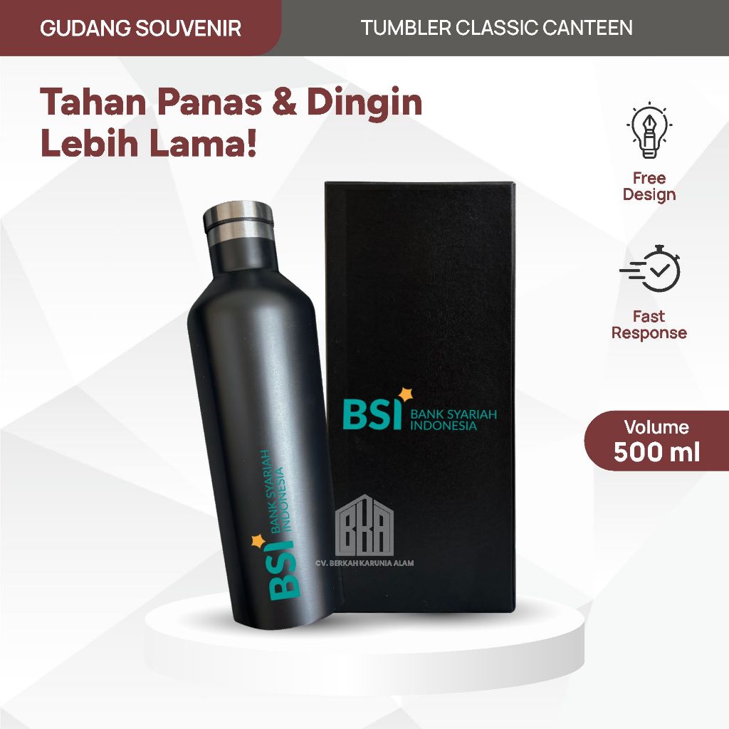 Tumbler Classic Canteen Souvenir Tempat Minum Acara Formal Pernikahan Kantor Dan Webinar By Grosir S