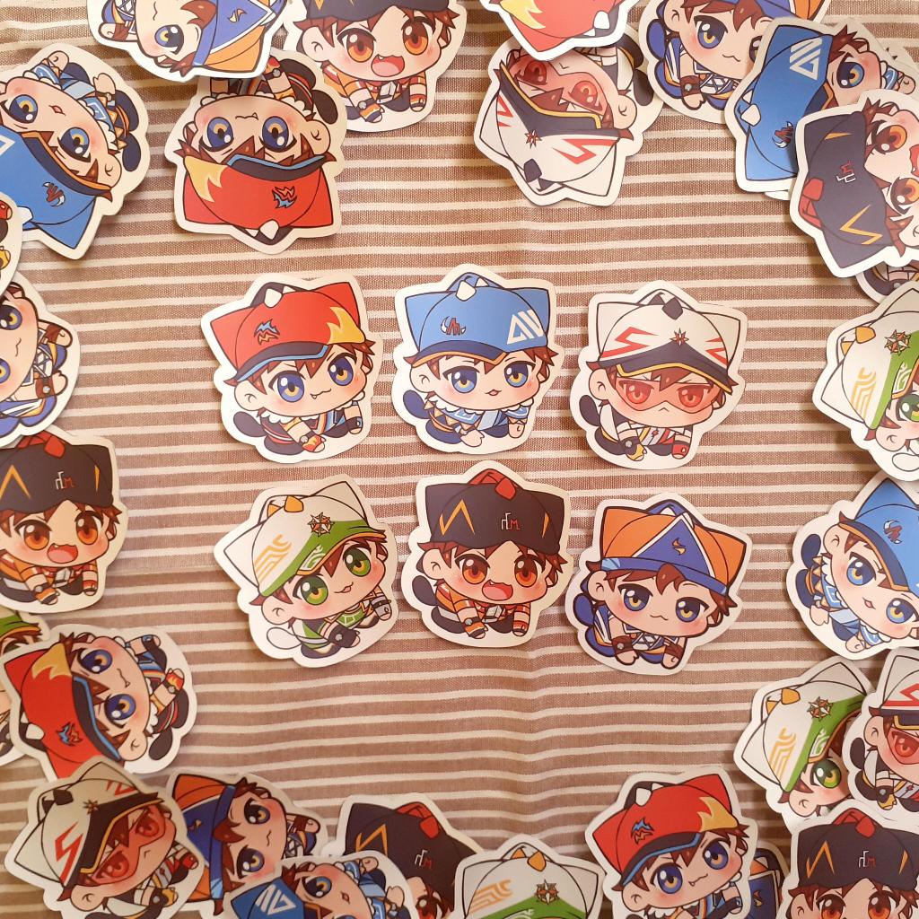 

Boboiboy Fanmerch || Boboiboy Fusion Cat Form Stiker Die Cut by Warunk Buldjo