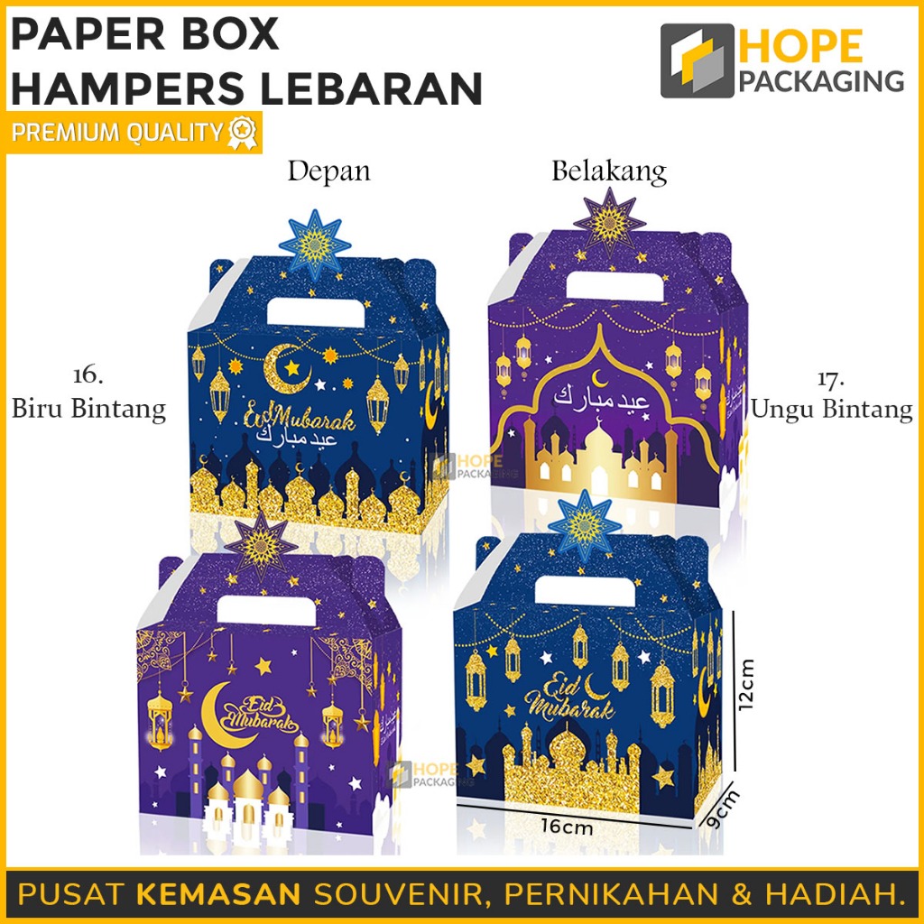 

Paper Box Packaging Kotak Kue Lebaran / Hampers Lebaran Kue Toples / Dus Parcel Lebaran / PaperBox / Kotak Souvenir Idul Fitri