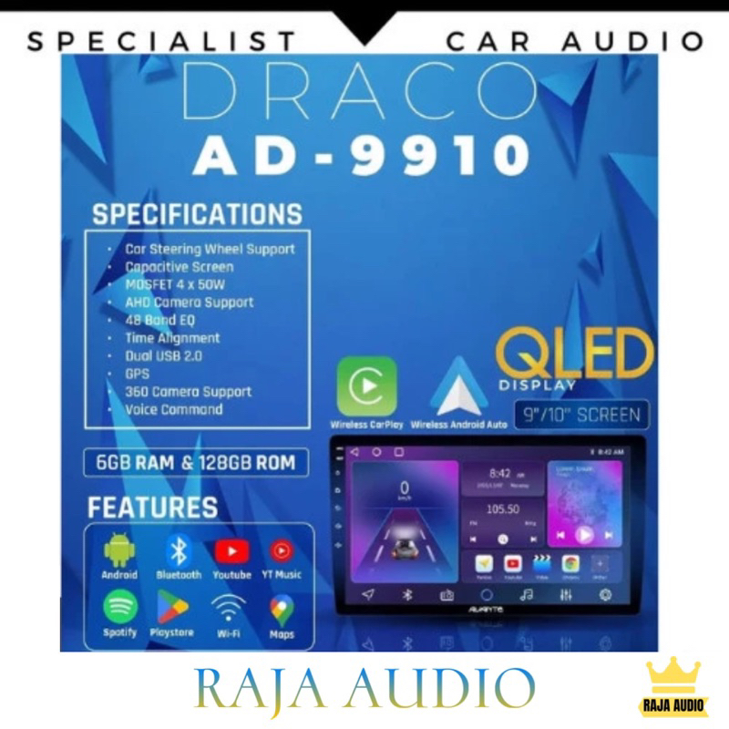 Avante Ad-9910 Draco Ram 6/128GB 9/10 headunit Android avante
