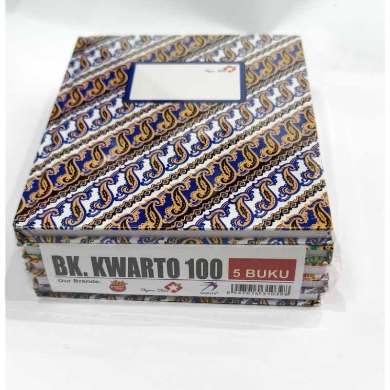 

buku tulis batik KWARTO isi 100/200 lembar/paperstar/sriti/narita