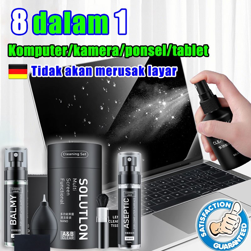 8 dalam 1Screen cleaner spray Screen Cleaner Kit Pembersih Layar Lens Cleaner Cairan Pembersih