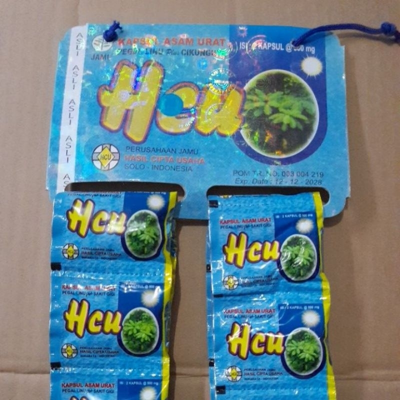 KAPSUL HCU ORIGINAL JAMU HERBAL TCU ASAM URAT PENGAPURAN TULANG PEGAL LINU