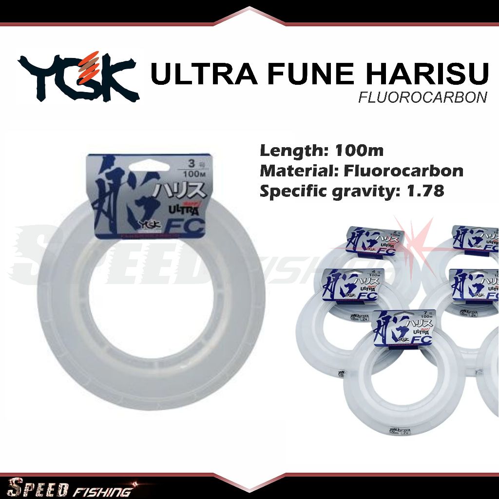Senar Leader Ygk Ultra Fune Harisu Fluorocarbon 100m Line
