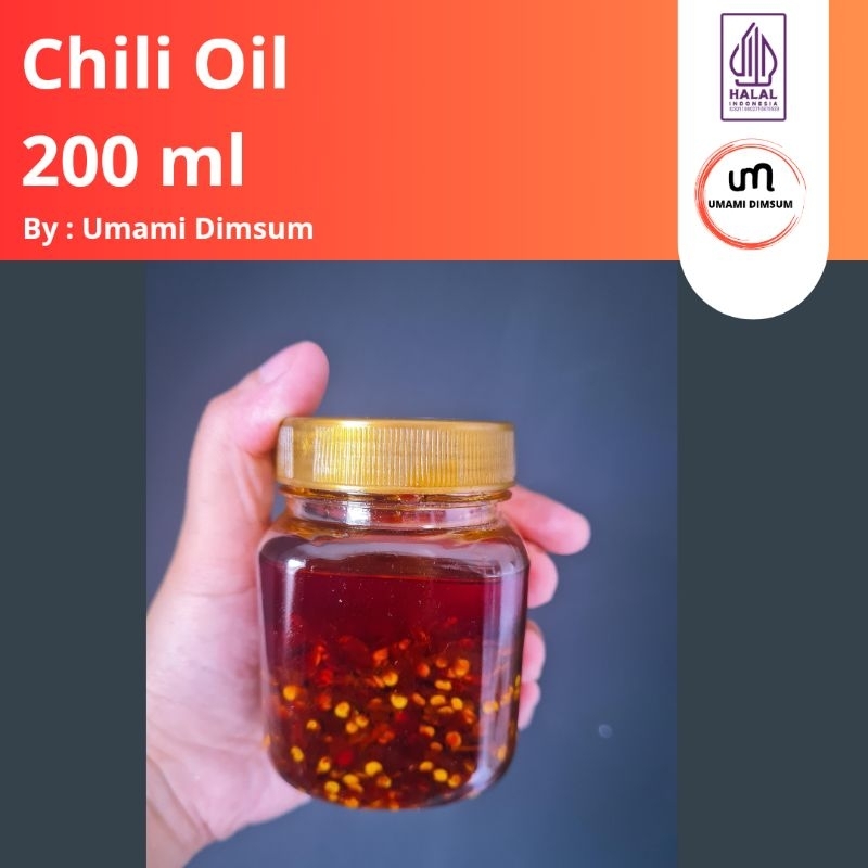 

Chili Oil 200 ml dengan kemasan botol