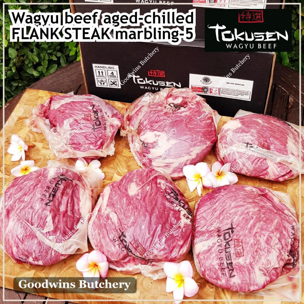 

Chilled aged wagyu beef Tokusen FLANK STEAK marbling MBS 5