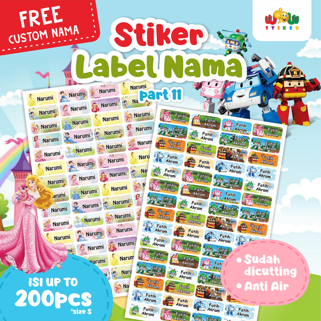 

PART 11 Stiker Label Nama Waterproof Versi Kotak