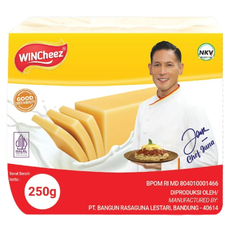 

WINCheez 250gr Keju Cheddar Olahan - Chef Juna