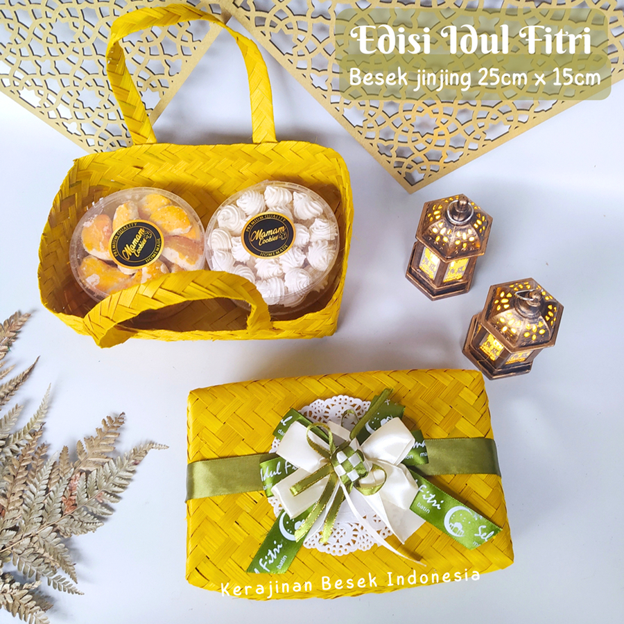 

SPESIAL BOX BINGKISAN HAMPERS LEBARAN IDUL FITRI FREE HANG TAG Besek jinjing aneka ukuran warna pita Toples tabung kue kering 2024 GOODIE BAG