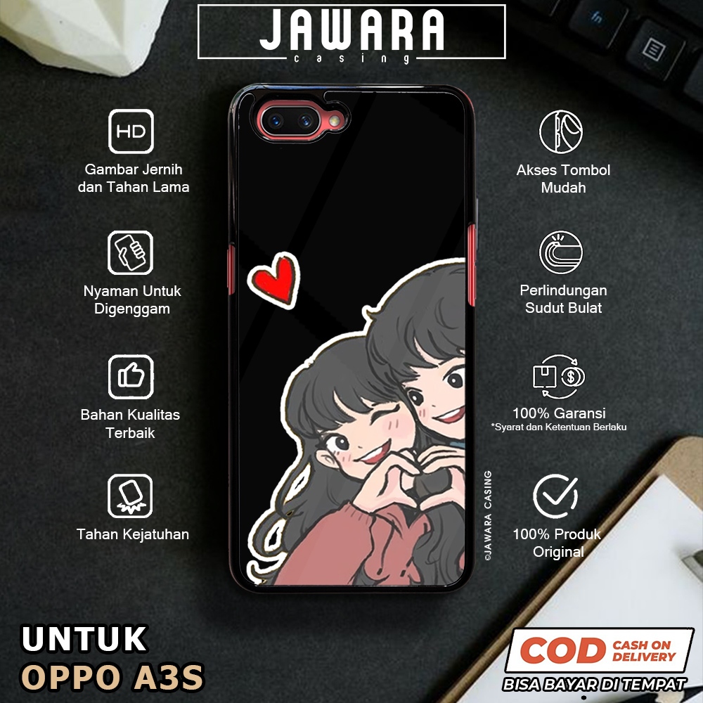 Case Oppo A3S Casing Oppo A3S [COUPLE] Premium Glossy Case Hp Oppo Jawara Casing Hp Oppo A3S Custom 